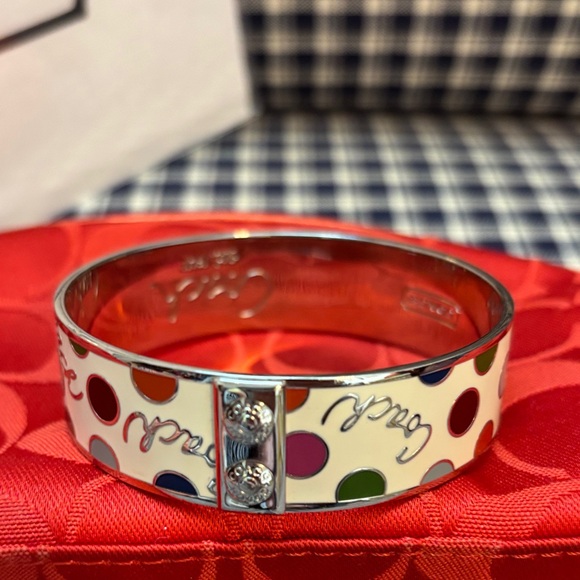 Coach beige polkadot metal bracelet (small) - Picture 2 of 9